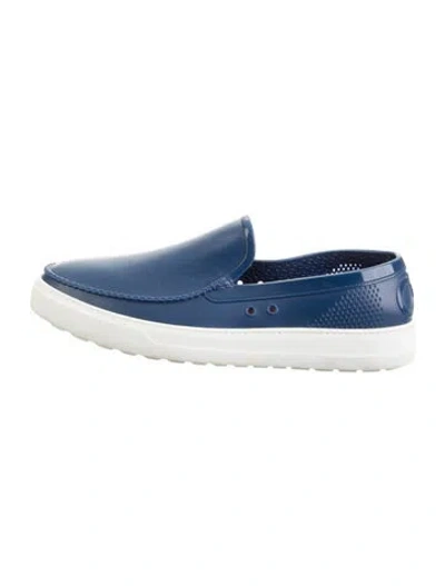 Pre-owned Ferragamo Pvc Loafers In Blue
