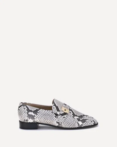Ferragamo Python Print Leather Loafers In Multi