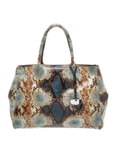 Pre-owned Ferragamo Python Shoulder Bag