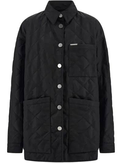 Ferragamo Quilted Blouson In Black