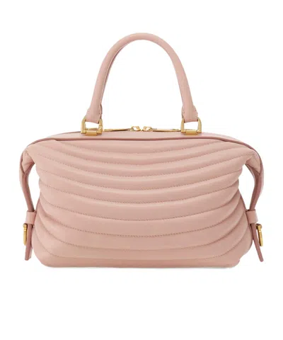 Ferragamo Quilted Bowling Shoulder Bag In Pink