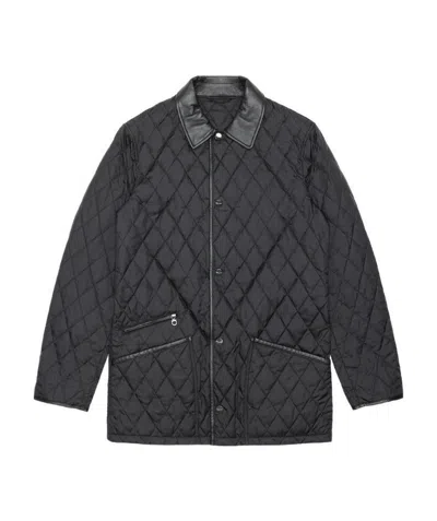 Ferragamo Quilted Casual Jacket In Black