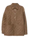 Ferragamo Quilted Diamond-pattern Jacket In Neutral