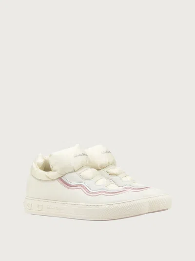 Ferragamo Quilted High-top Sneaker In White