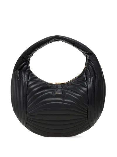 Ferragamo Quilted Hobo Bag (xl) In Black