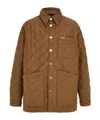 Ferragamo Quilted Jacket In Brown