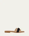 Ferragamo Women's Lovec Q Bow Accent Quilted Slide Sandals In New Bisque