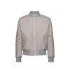 Ferragamo Rhinoceros Quilted Gancini Blouson Jacket In Grey In Gray