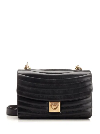 Ferragamo Quilted Shoulder Bag In Black