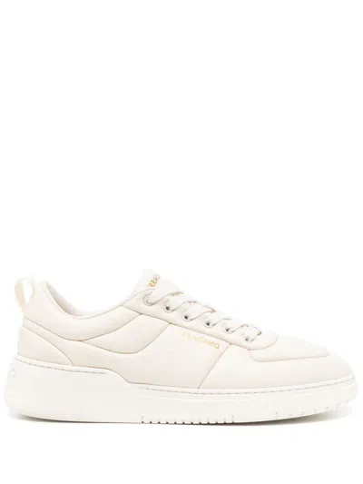 Ferragamo Quilted Sneakers In Beige