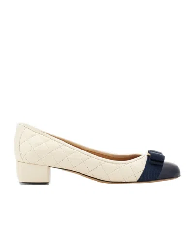 FERRAGAMO QUILTED VARA HIGH HEELS