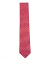 Ferragamo Race-patterned Tie In Red