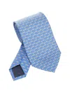 Ferragamo Silk Tie Scarves And Foulards Light Blue In Blue
