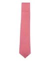Ferragamo Racket-pattern Silk Tie In Red