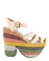Ferragamo Rainbow Future Platform Sandals In Multi