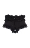 Ferragamo Raw-hem Cotton Shorts In Black