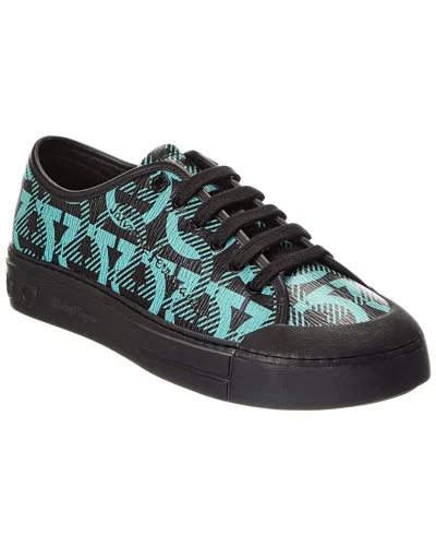 Ferragamo Rebel 6 Leather Sneaker In Black