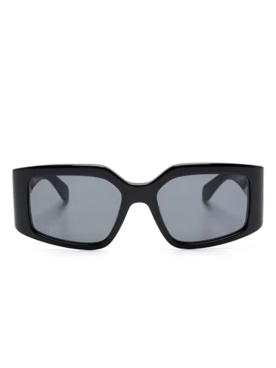 Ferragamo Rectangle-frame Sunglasses In 001 Black