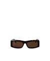 Ferragamo Rectangle-frame Sunglasses In Brown