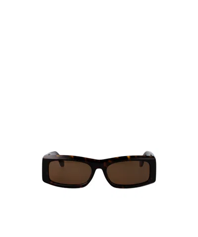 Ferragamo Rectangle-frame Sunglasses In Brown