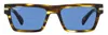 Ferragamo 54mm Polarized Rectangular Sunglasses In Brown