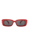 Ferragamo Rectangle-frame Sunglasses In Red