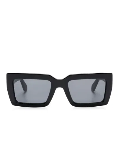 Ferragamo Rectangle-frame Sunglasses In Schwarz
