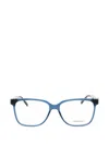 Ferragamo Rectangle-frame Glasses In Blue