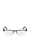 Ferragamo Rectangle-frame Semi-rimless Glasses In Black