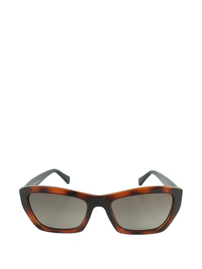 Ferragamo Rectangle-frame Sunglasses In Brown
