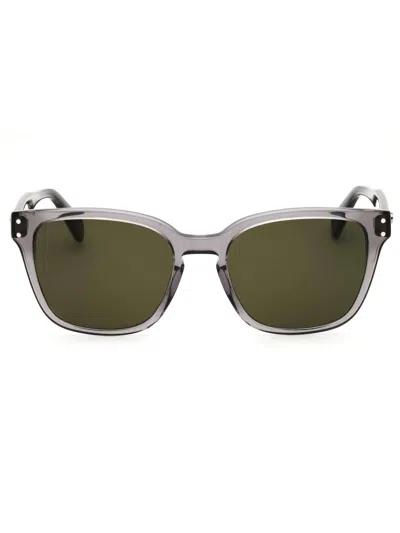 Ferragamo Rectangular Acetate Sunglasses For Men In Green