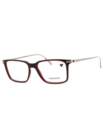 Ferragamo Rectangular Eyeglasses With Clear Demo Lens - 53 Mm In Pattern