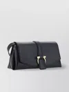 Ferragamo Black Crossbody Bag With Gancini Buckle Detail In Leather Woman