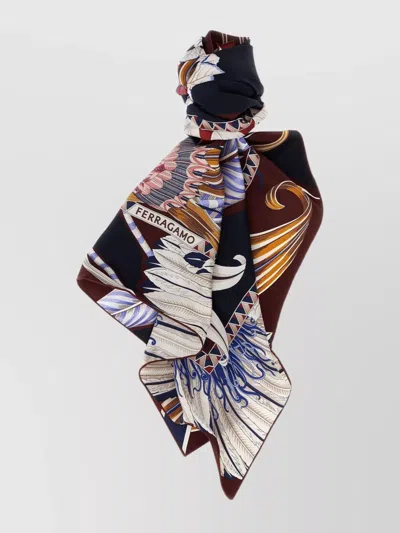 FERRAGAMO RECTANGULAR SCARF FEATURING INTRICATE PATTERN