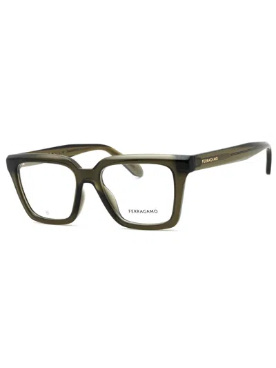 Ferragamo Rectangular Women's Eyeglasses - Sf2985 Style In Green