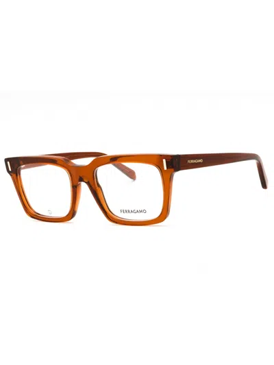 Ferragamo Rectangular Women's Eyeglasses With Clear Demo Lens In Pattern