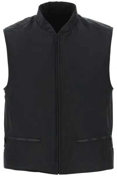 Ferragamo Recycled Polyester Vest For Men In Black