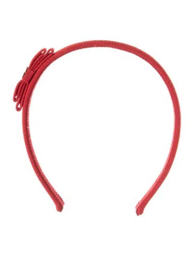 Pre-owned Ferragamo Red Bow Headband