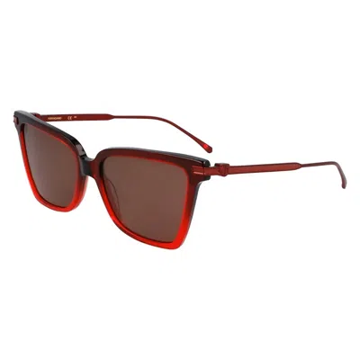 Ferragamo Red Butterfly Ladies Sunglasses Sf2036s 615 56