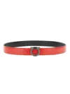 Ferragamo Adjustable Leather Belt Metal Buckle