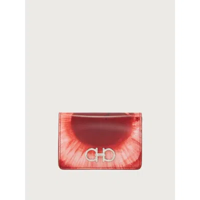 Ferragamo Red Calf Leather Wallet In ["red"]