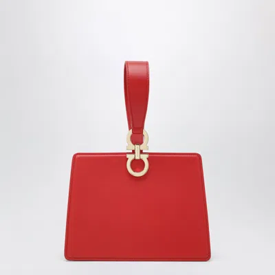 Ferragamo Red Double Gancini Mini Clutch