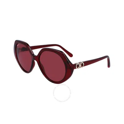 Ferragamo Red Geometric Ladies Sunglasses Sf1084s 612 58