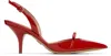 Ferragamo Slingback Gilla 70 In Patent Leather Color Red In Flame Red