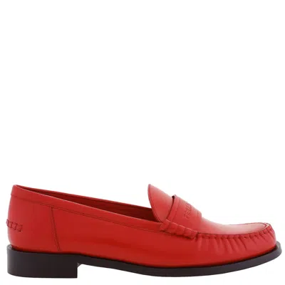 Ferragamo Red Irina Leather Moccasin