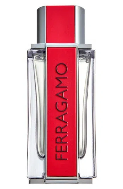 Ferragamo Red Leather Eau De Parfum Pour Homme In Transparent