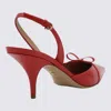 Ferragamo Red Leather Pumps In Red