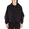 Ferragamo Blouson Jacket With Contrast Piping In Brown
