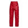 Ferragamo Nylon Cargo Pants With Drawstringed Bottom In Red