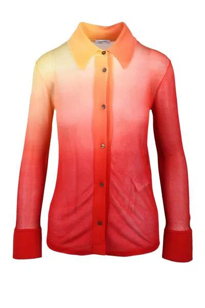 Ferragamo Red Silk Shirt